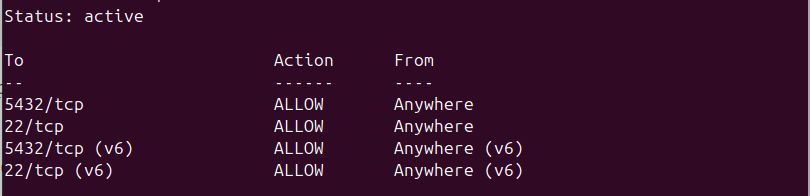 Adding a rule to the firewall to open port 22